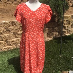 Mikarose fauxwrap dress with POCKETS!